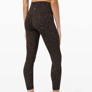 lululemon Align II High-Rise Pant 25" Wild Thing Camo Brown Earth Multi